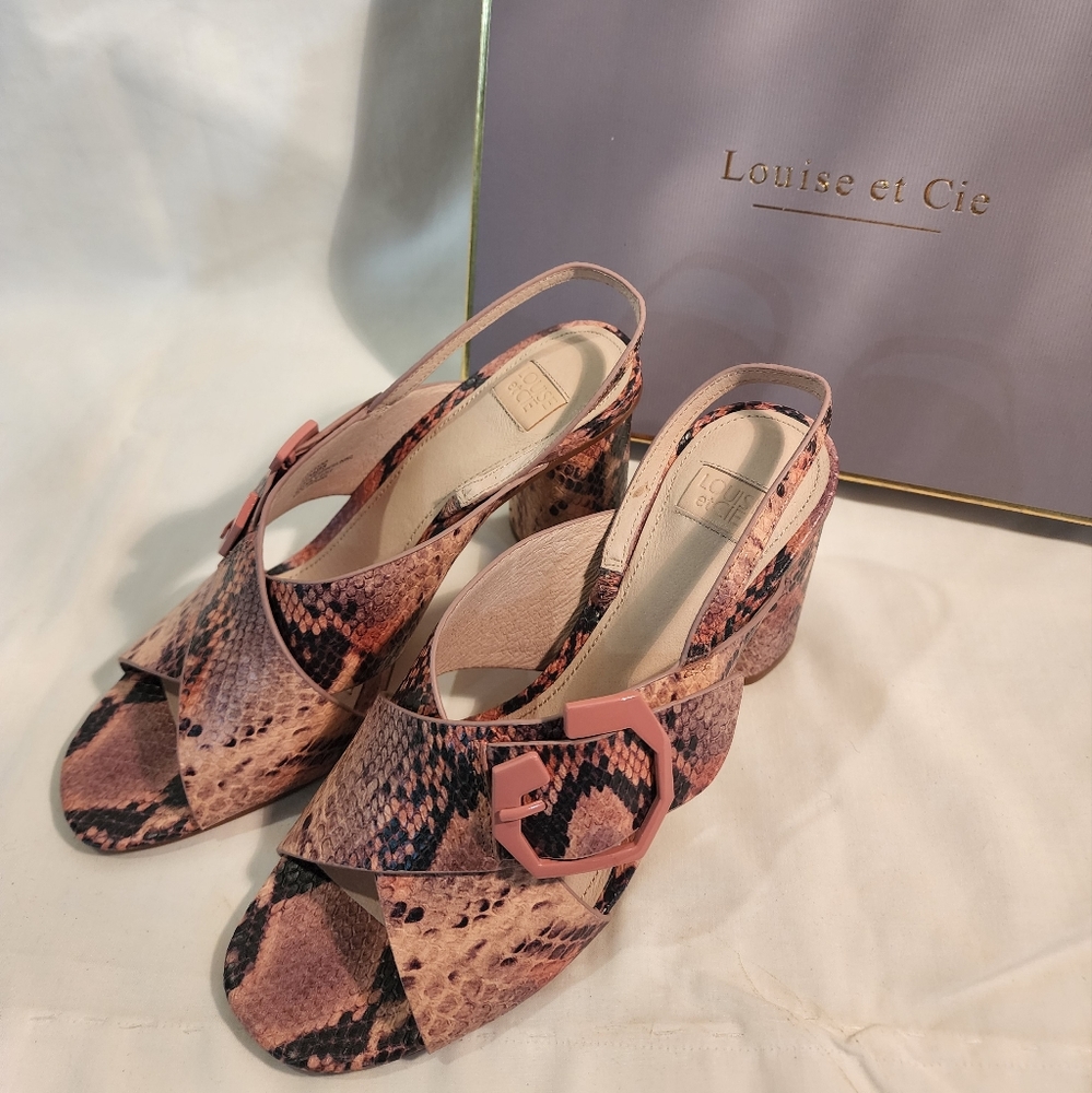 Louise et Cie Pink Snake Print Women's Heel